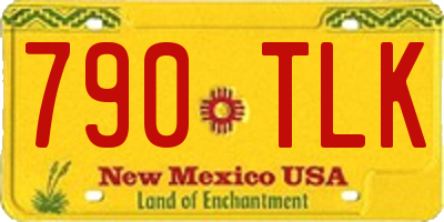 NM license plate 790TLK