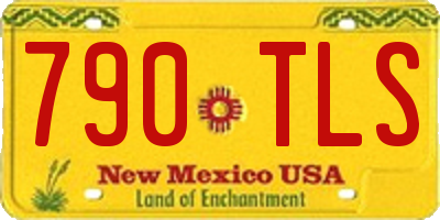 NM license plate 790TLS