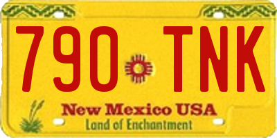 NM license plate 790TNK
