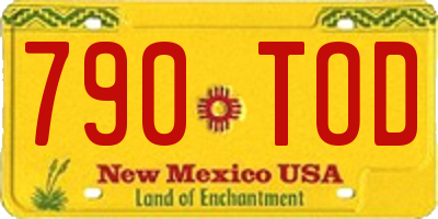 NM license plate 790TOD
