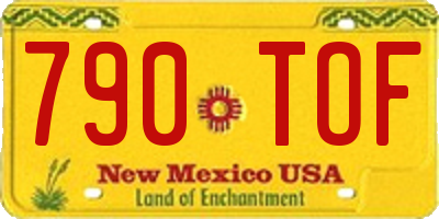 NM license plate 790TOF