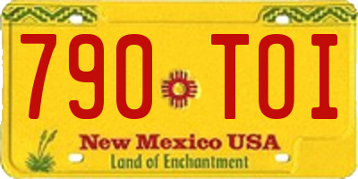 NM license plate 790TOI