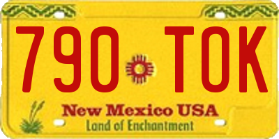 NM license plate 790TOK