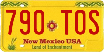 NM license plate 790TOS