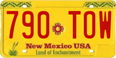 NM license plate 790TOW
