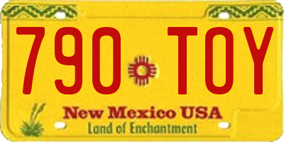 NM license plate 790TOY