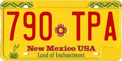 NM license plate 790TPA