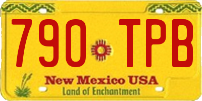 NM license plate 790TPB