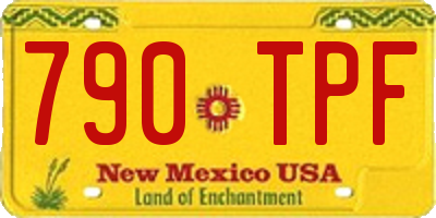 NM license plate 790TPF