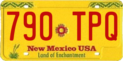 NM license plate 790TPQ