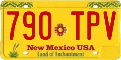 NM license plate 790TPV