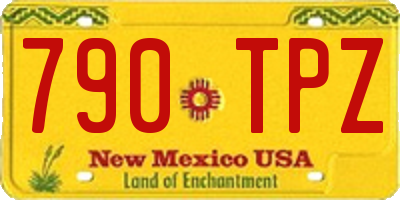 NM license plate 790TPZ
