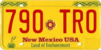 NM license plate 790TRO