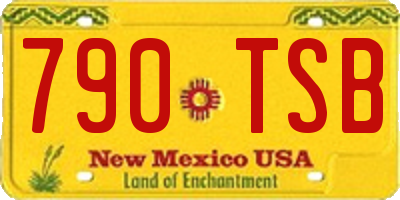 NM license plate 790TSB