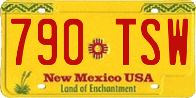NM license plate 790TSW