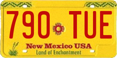NM license plate 790TUE