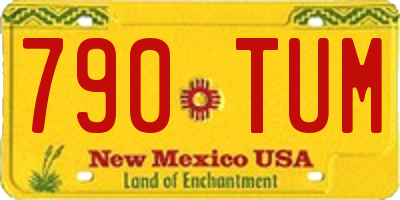 NM license plate 790TUM