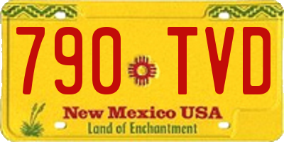 NM license plate 790TVD