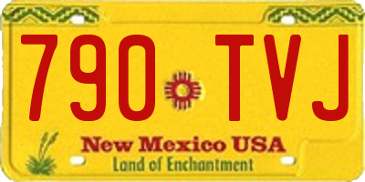 NM license plate 790TVJ