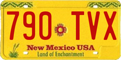 NM license plate 790TVX