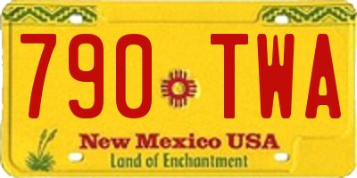 NM license plate 790TWA