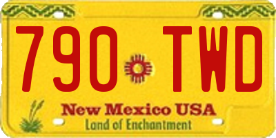 NM license plate 790TWD