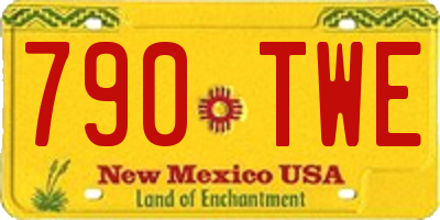 NM license plate 790TWE
