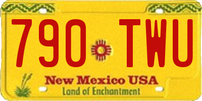 NM license plate 790TWU