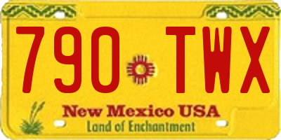 NM license plate 790TWX