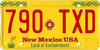 NM license plate 790TXD