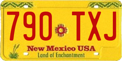 NM license plate 790TXJ