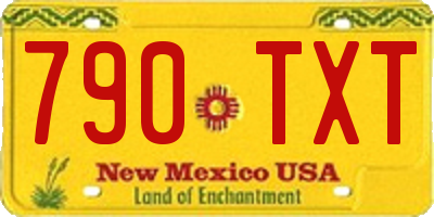 NM license plate 790TXT