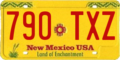 NM license plate 790TXZ
