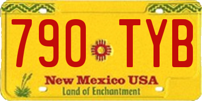 NM license plate 790TYB