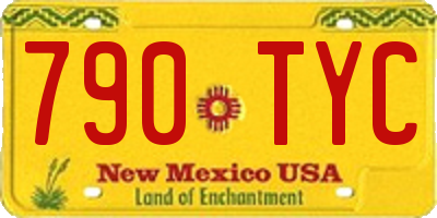 NM license plate 790TYC
