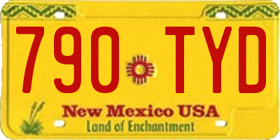 NM license plate 790TYD