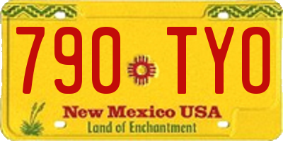NM license plate 790TYO