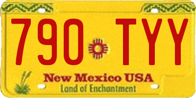 NM license plate 790TYY