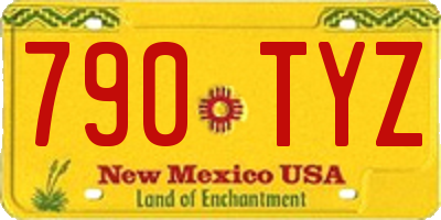 NM license plate 790TYZ