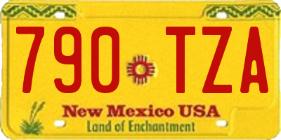 NM license plate 790TZA