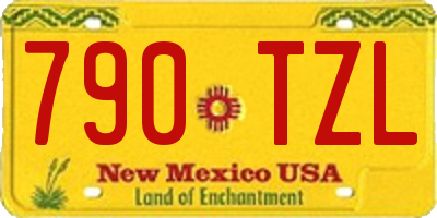 NM license plate 790TZL