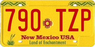 NM license plate 790TZP