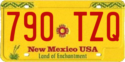 NM license plate 790TZQ