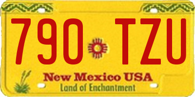 NM license plate 790TZU