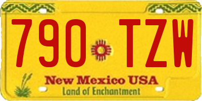 NM license plate 790TZW