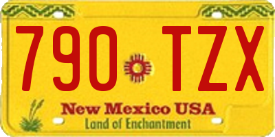 NM license plate 790TZX