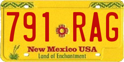 NM license plate 791RAG