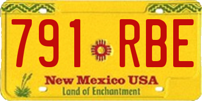 NM license plate 791RBE