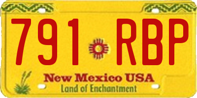 NM license plate 791RBP