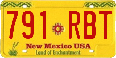 NM license plate 791RBT